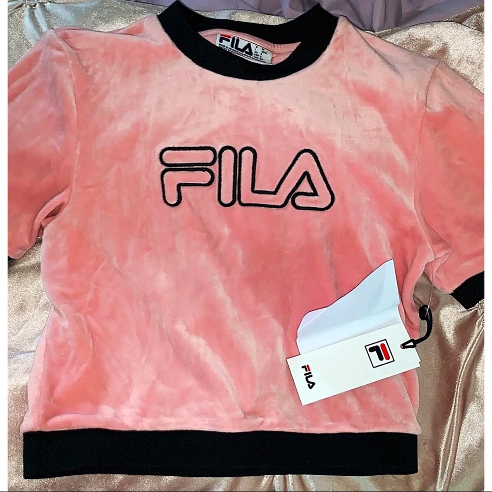 FILA velour crop top